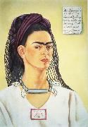 Frida Kahlo Self-Portrait Dedicated to Sigmund Firestone oil painting on canvas